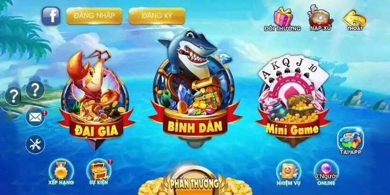 Các tựa game có trên bắn cá 8xbet